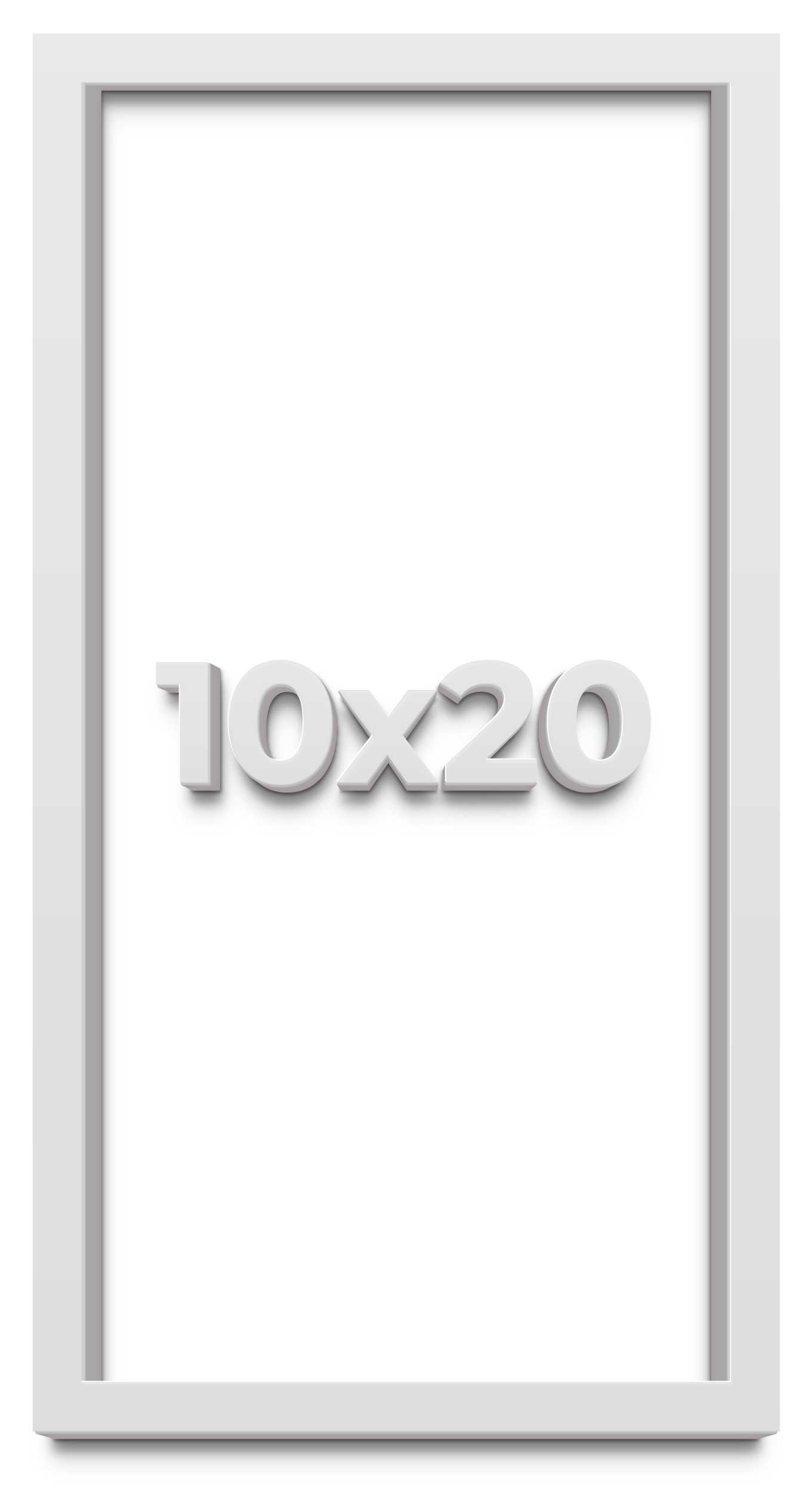 Panoramic Shadow Box 1.75" Deep White Frame - UV Acrylic, Backing, Hanging Hardware