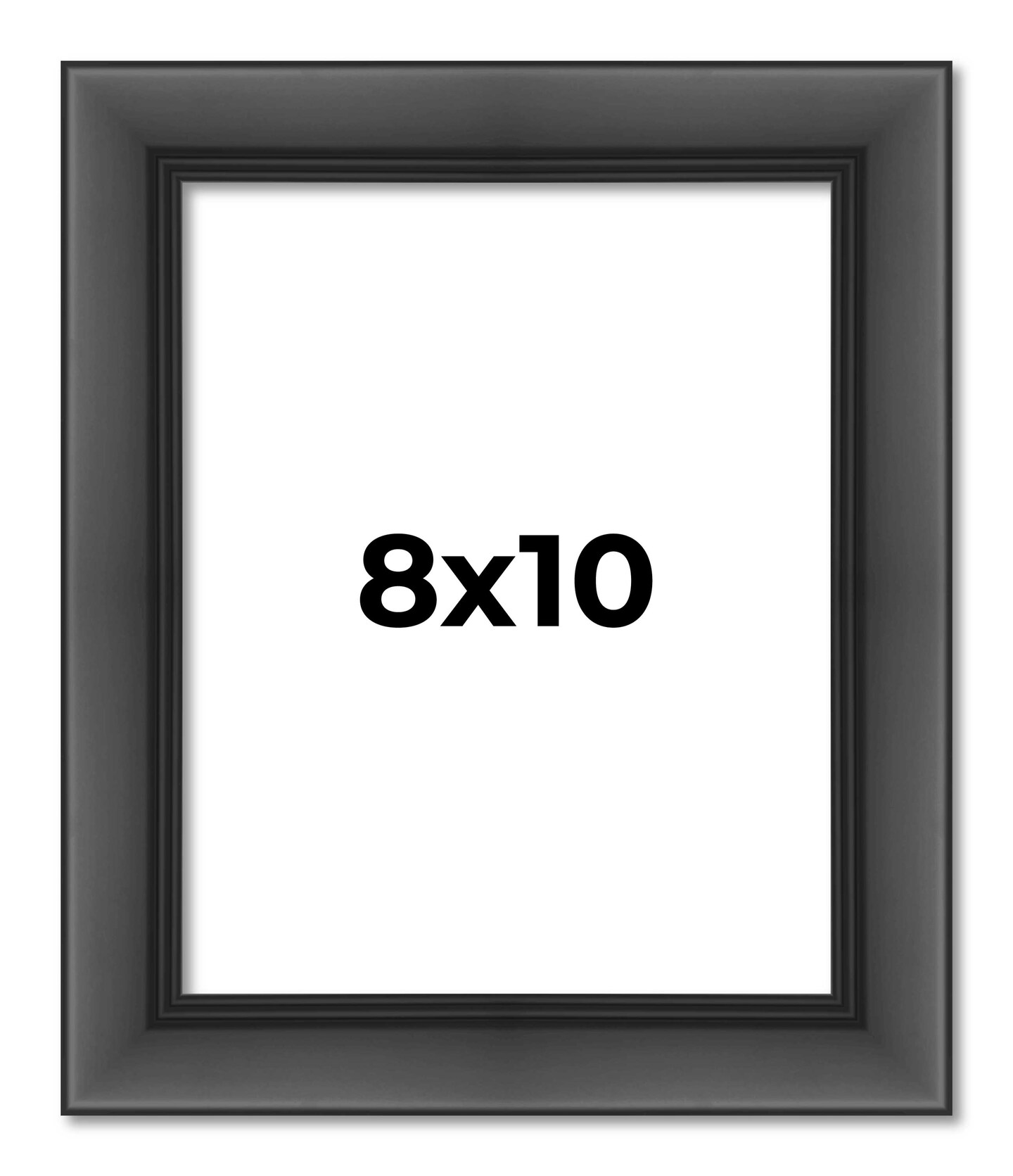 8x10 Refined Picture Frame with UV-Resistant Acrylic & Acid Free Backing, Available in 5 Finishes - Black, Blue, Gold, Silver, and White