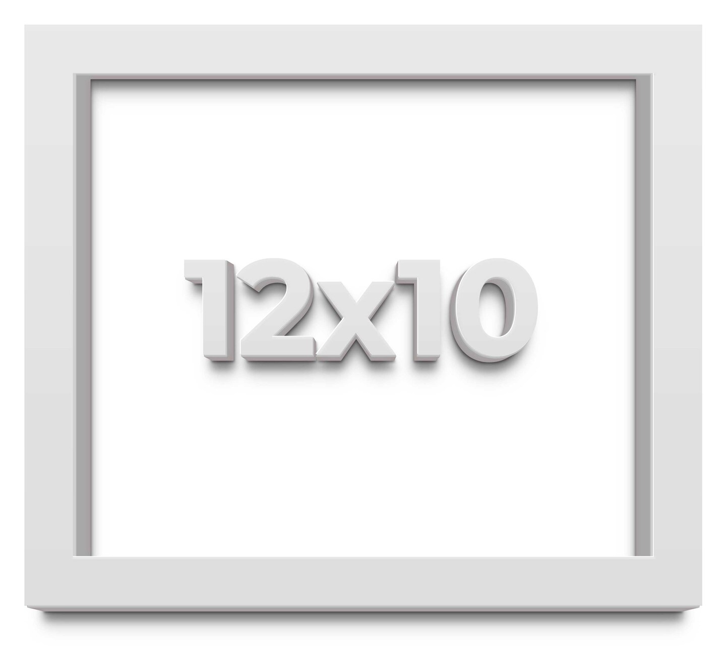 Photo Size Slim Profile White Frame - UV Acrylic, Foam Board Backing, Hanging Hardware