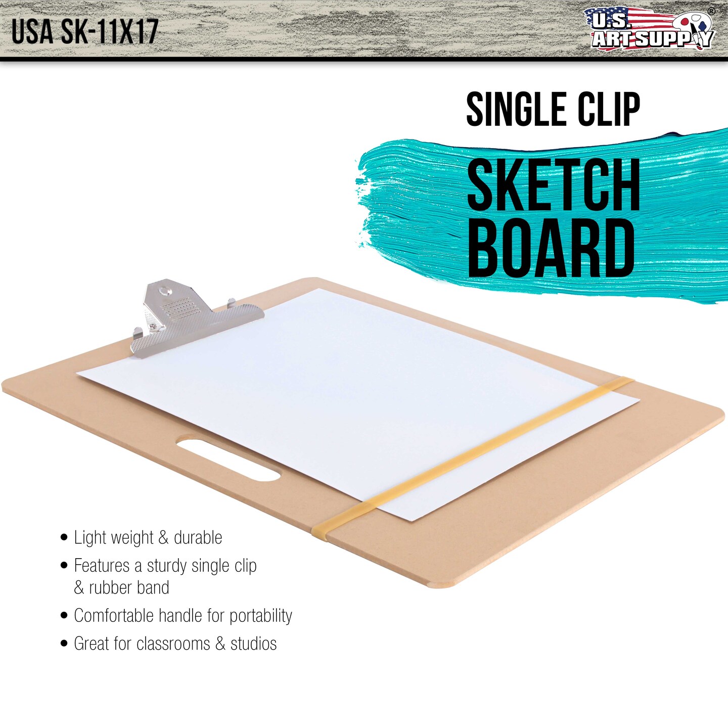 Artist Sketch Tote Board - Great for Classroom, Studio or Field Use (11&#x22;x17&#x22;)