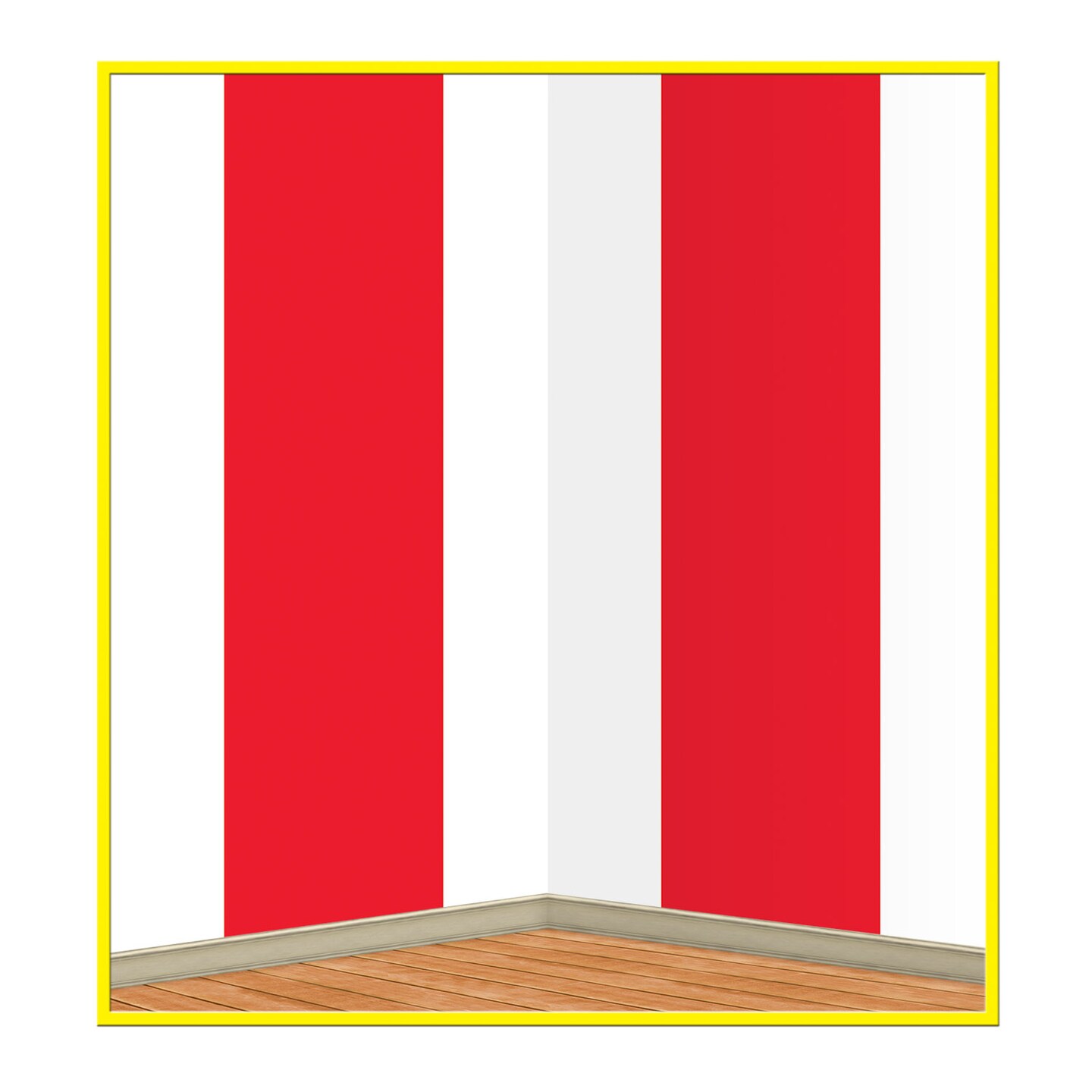 Beistle 4Feet x 30Feet Red &#x26; White Stripes Backdrop - 6 Pack