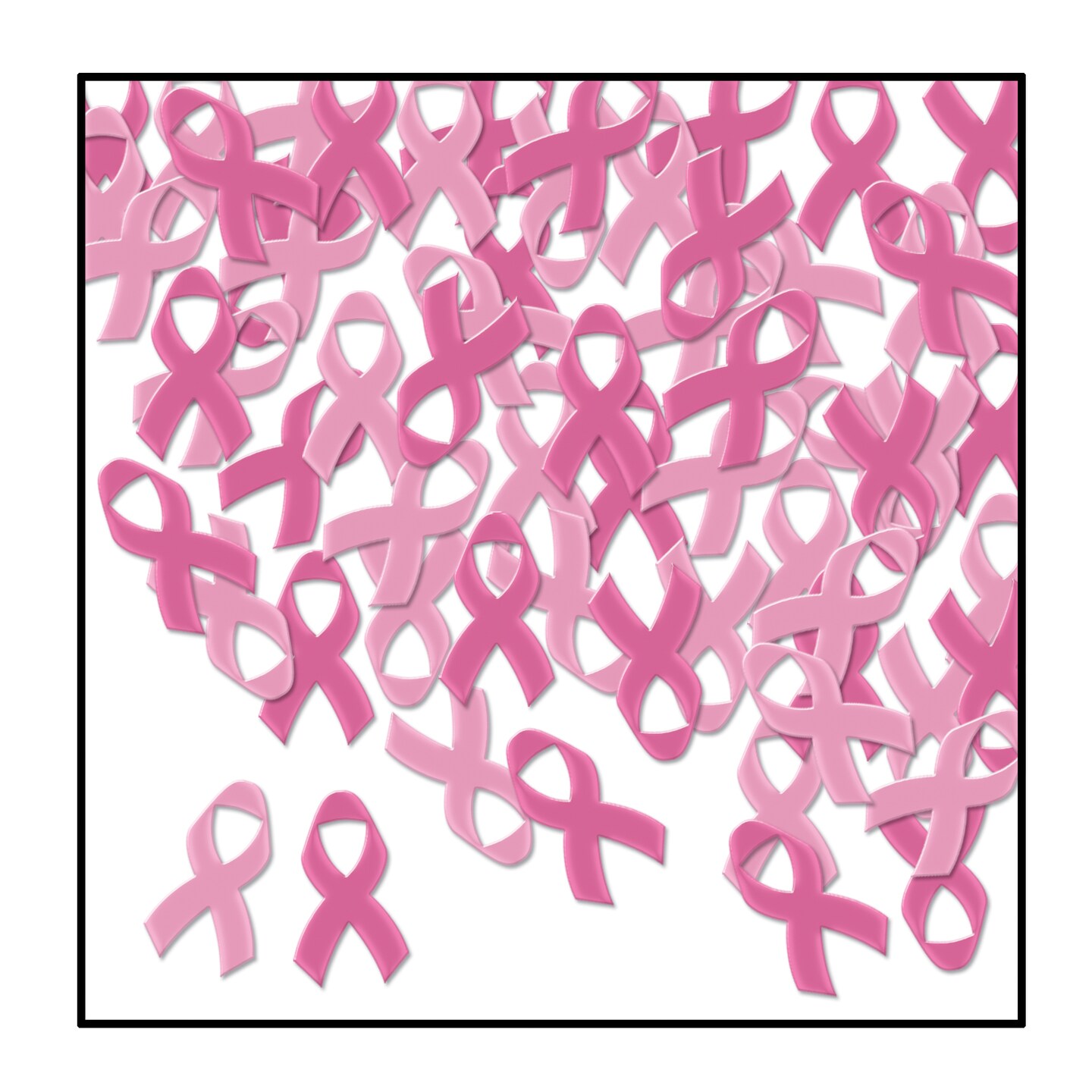 Beistle Fanci-Fetti Pink Ribbons  - 12 Pack