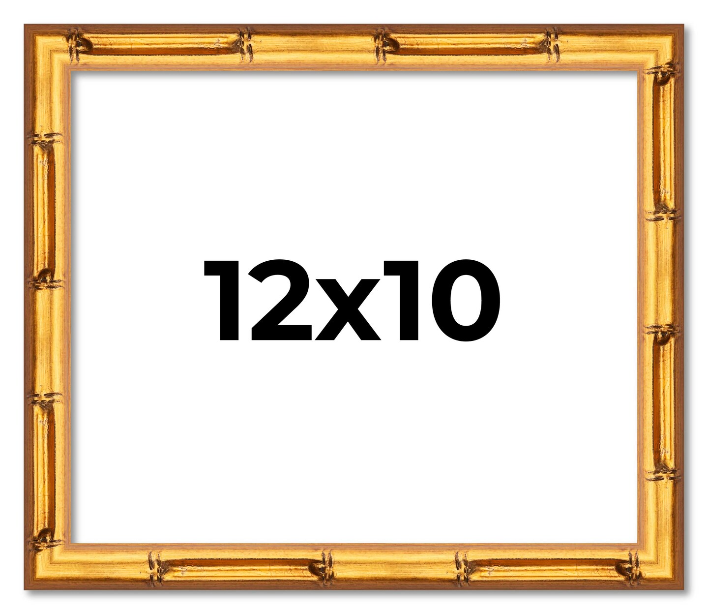 12x10 Thin Bamboo Picture Frame with UV-Resistant Acrylic & Acid Free Backing, Available in 2 Finishes - Gold and Brown