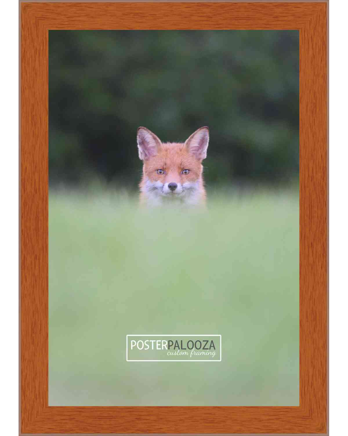 Panoramic Flat Brown Picture Frame - UV Acrylic, Foam Board Backing, Hanging Hardware