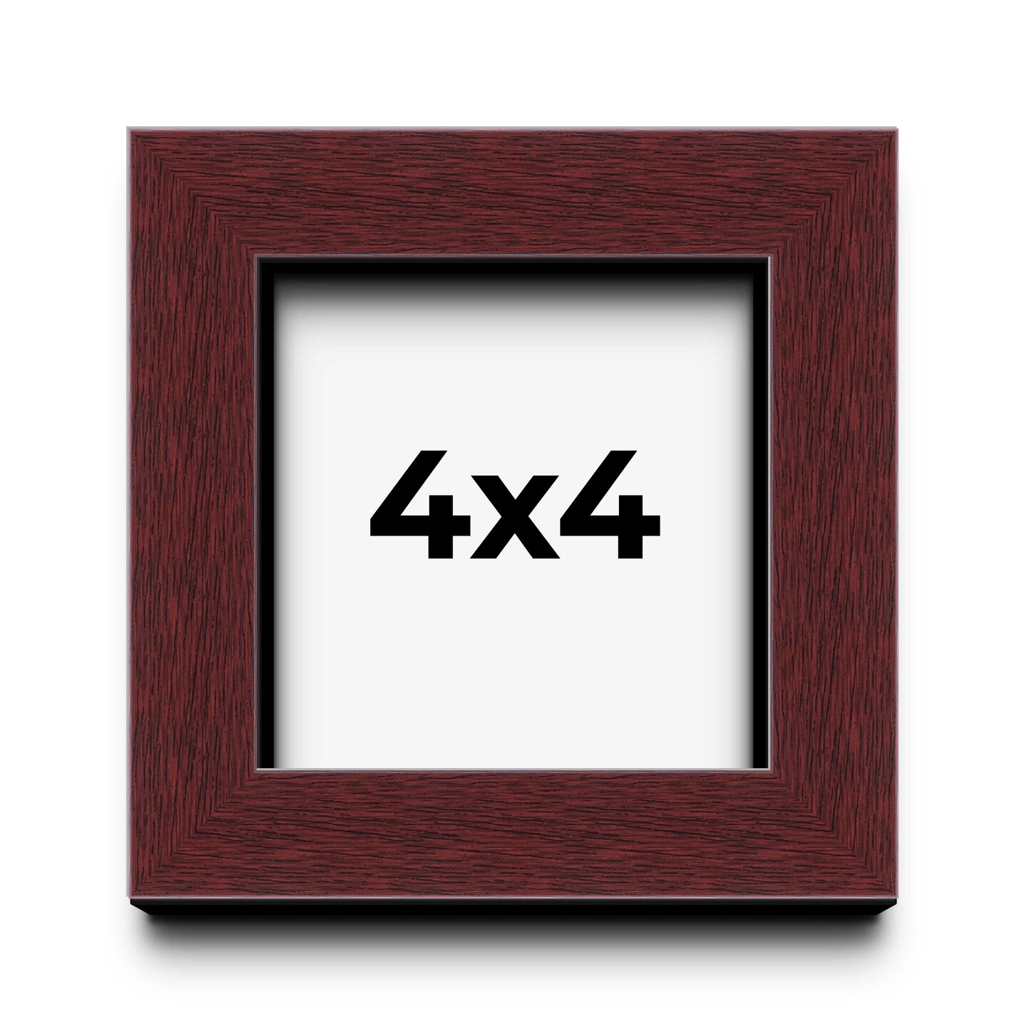 Square Shadow Box 1.5" Depth Brown Picture Frame - UV Acrylic, Backing, Hanging Hardware