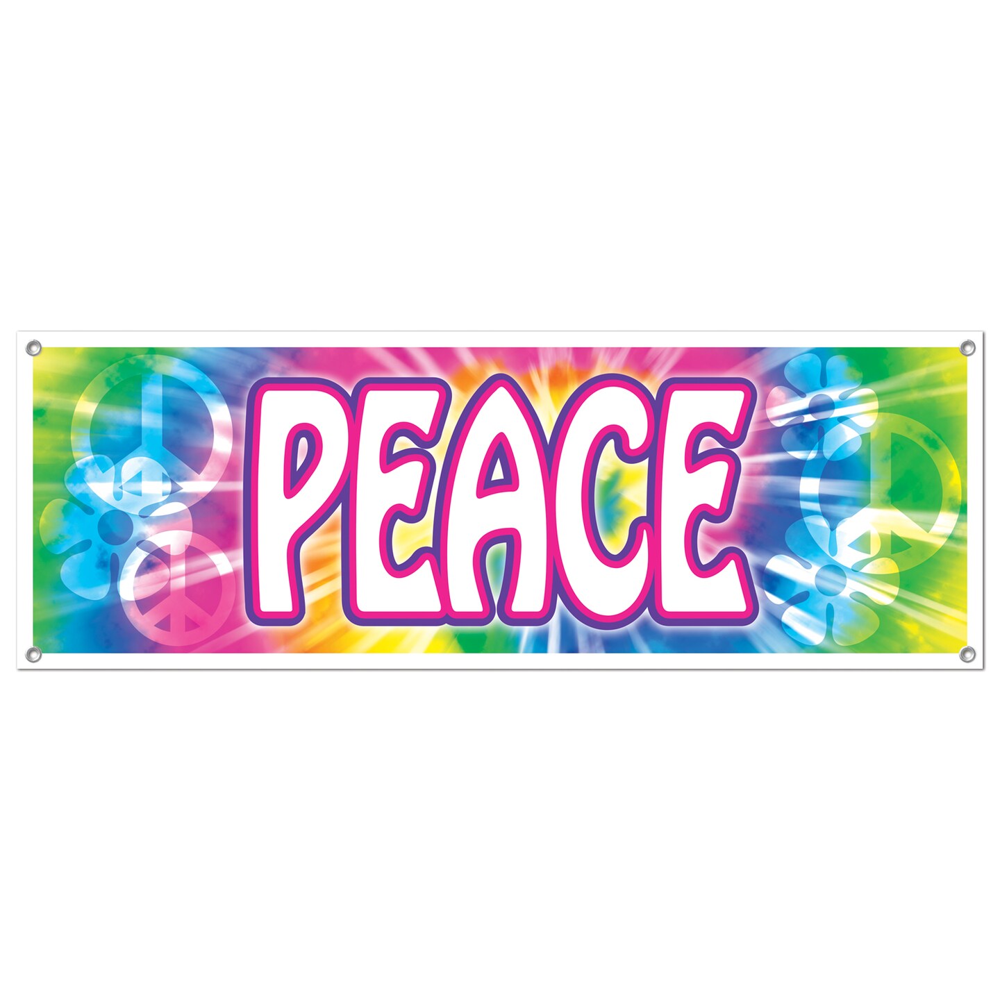 Beistle 5Feet x 21in. Peace Sign Banner - 12 Pack