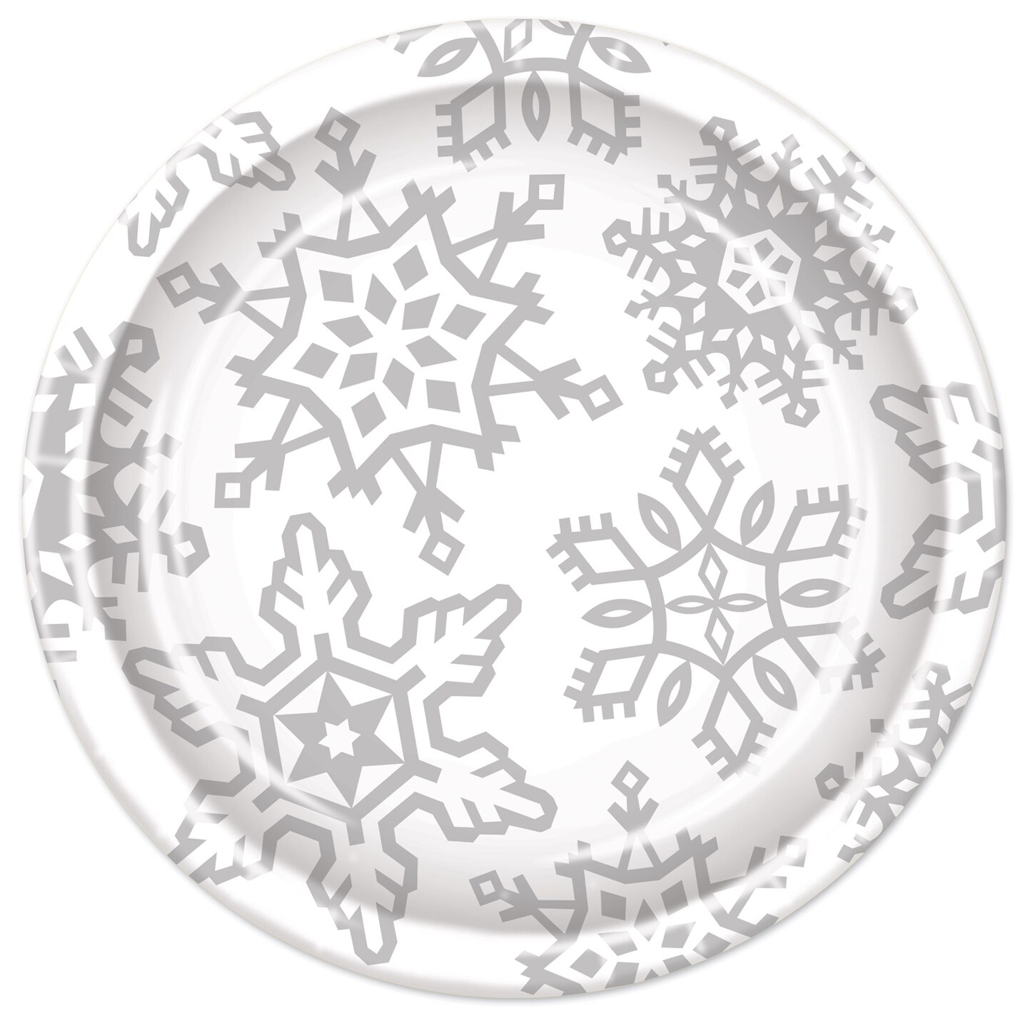 Beistle 9in. Snowflake Plates - 12 Pack