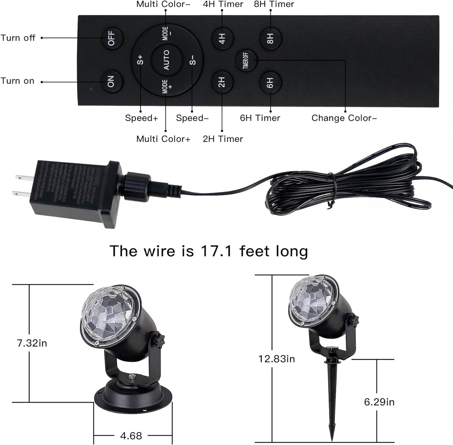 Halloween Projection Lights Outdoor, Halloween Projector Decorations outside Lights for Outdoor Yard, 15 Colors Water Wave Ocean Effect Night Lights Projector, Waterproof, Remote, Timing