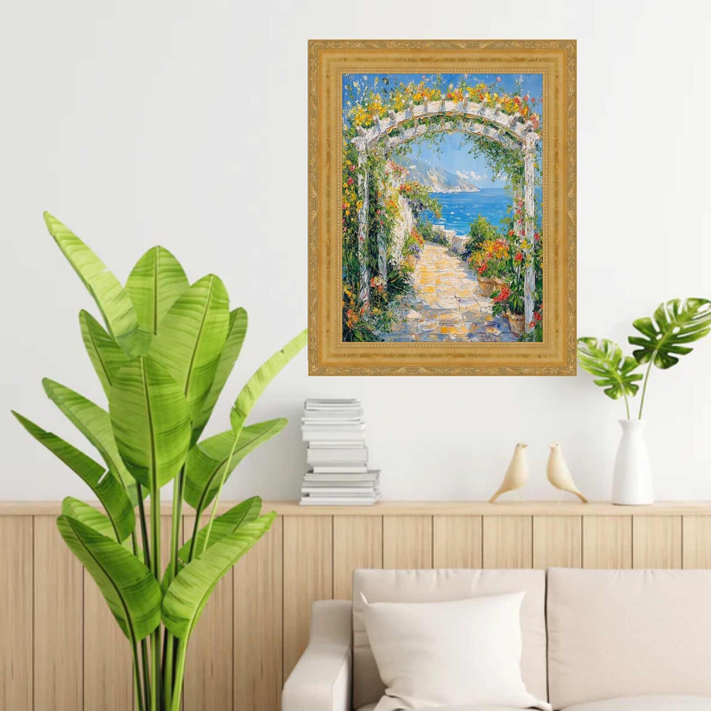 Gold Leaf Scoop Victorian Picture Frame 20x20 frame