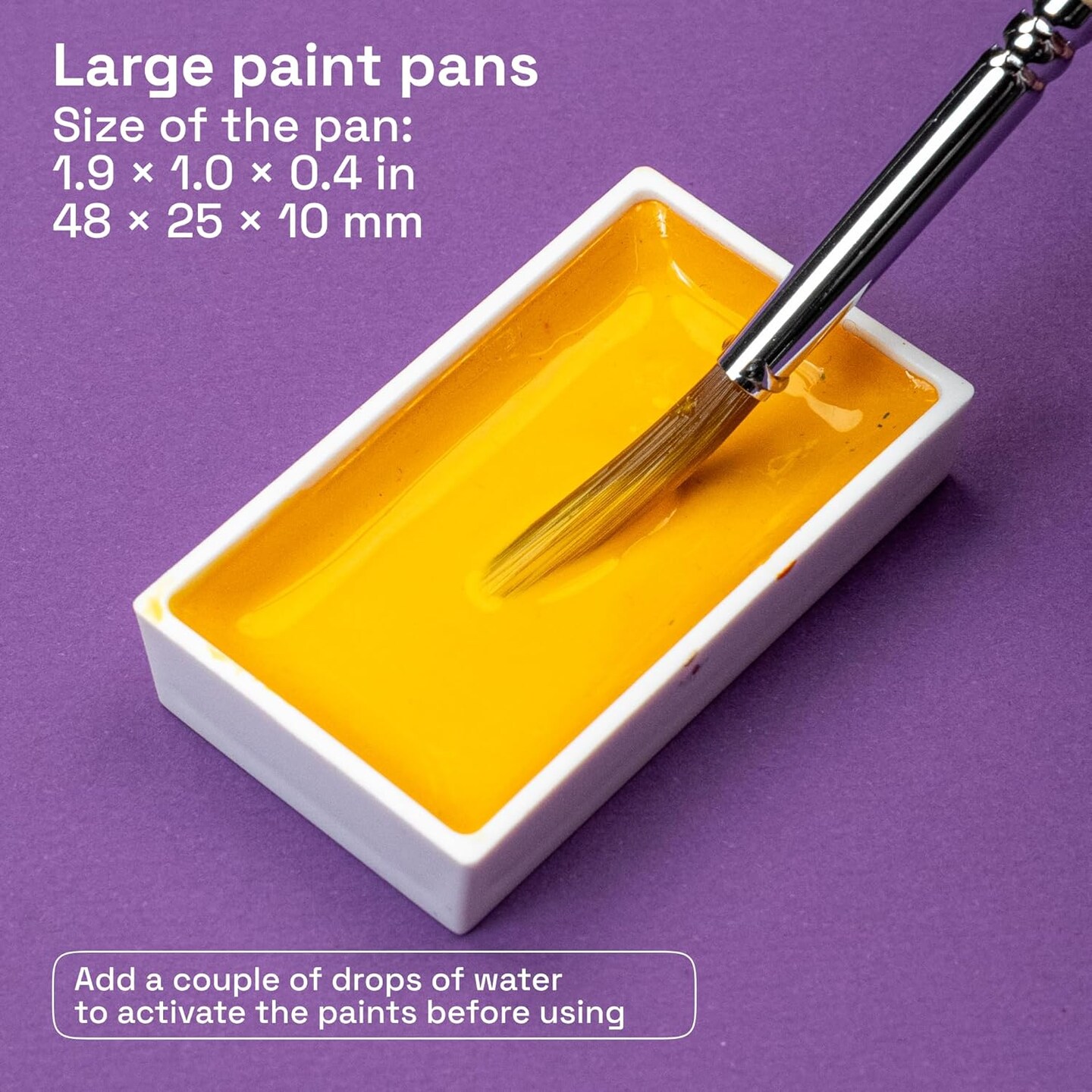 Professional Watercolor Paint Set for Adults - 48 Pigment-Rich Colors, XL Pans, ASTM-I Lightfastness, High Tinting Strength Watercolor Set for Professionals made by professionals