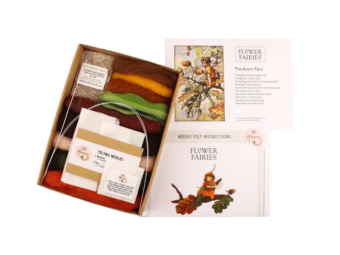 Felting Kit -  Acorn Fairy Needle Felting Kit