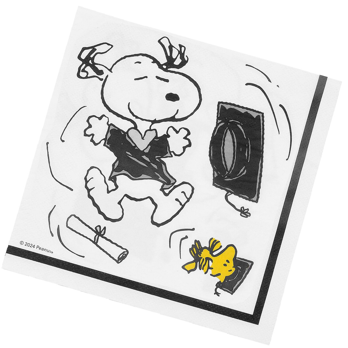 6 1/2&#x22; Peanuts&#xAE; Snoopy Graduate Party Disposable Paper Luncheon Napkins 16 count