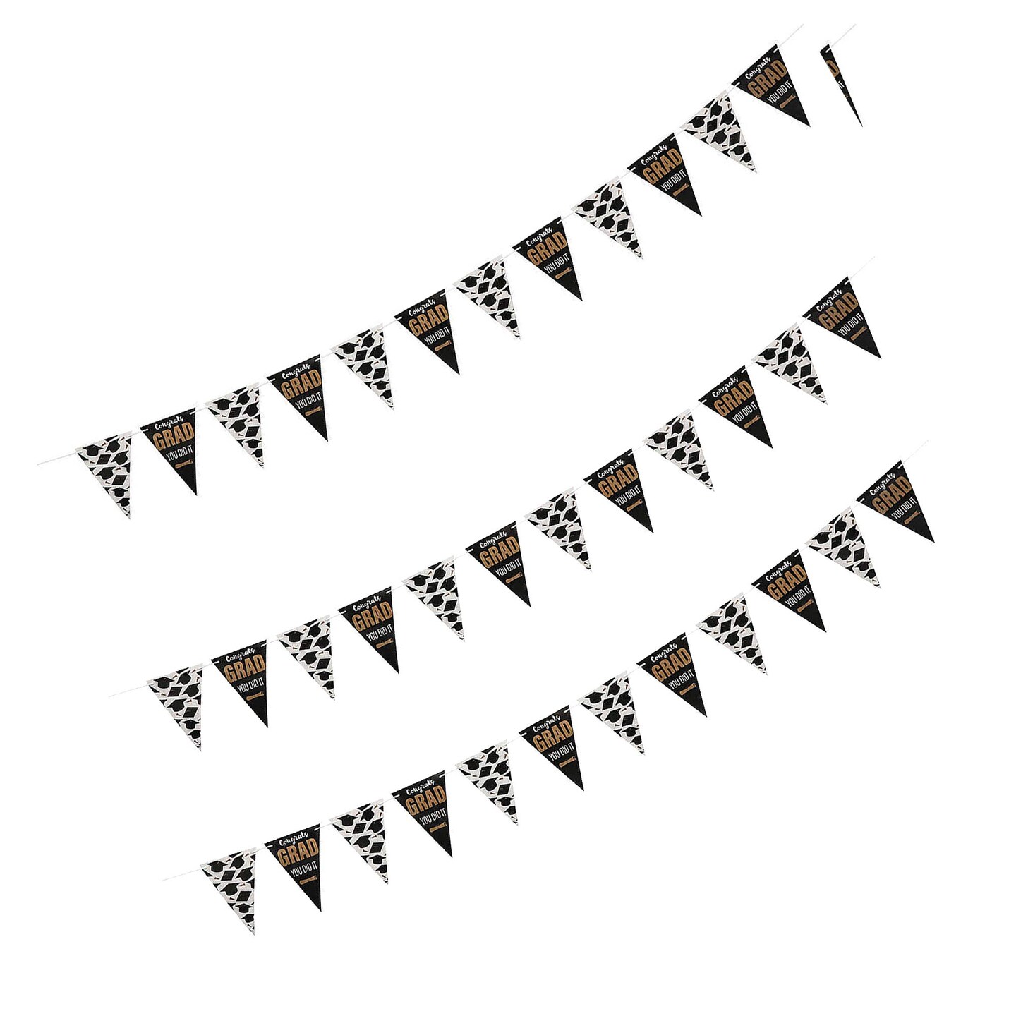 7 Ft. Graduation Party Congrats Grad You Did It Pennant Banner