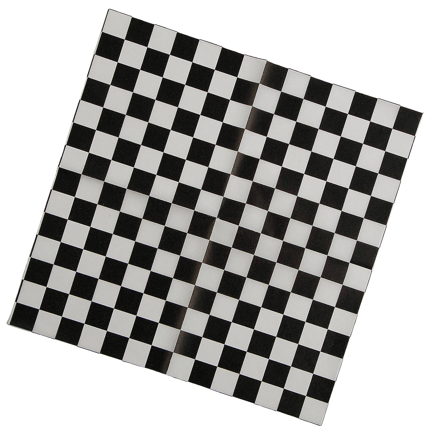 12&#x22; x 12&#x22; Black &#x26; White Checkered Food Basket Liners 12 Pieces