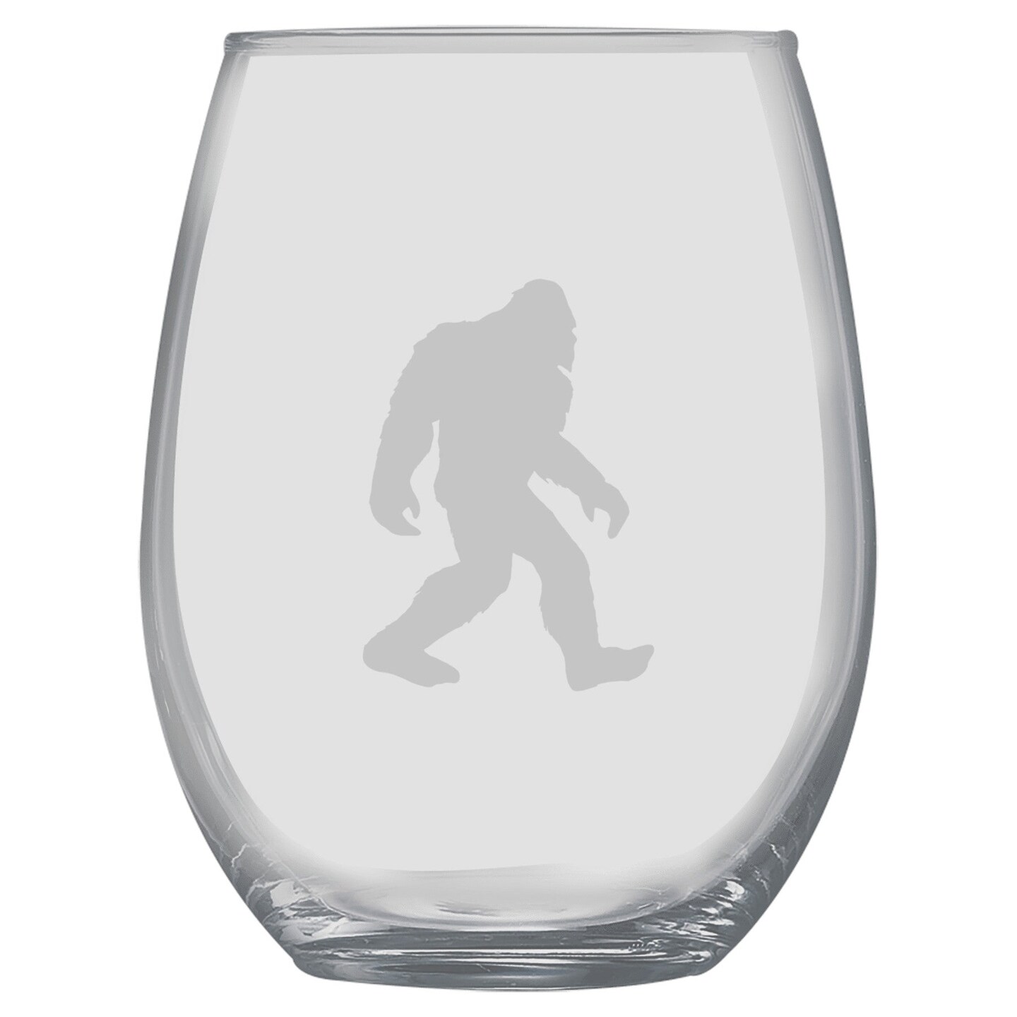 15oz Stemless Wine Glass -  Bigfoot Sasquatch