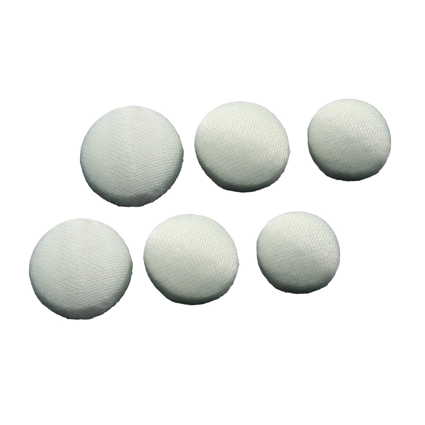 1 Dozen Bridal Ivory Buttons with Canvas Backing 11.5 mm for Wedding Dresses & Gowns
