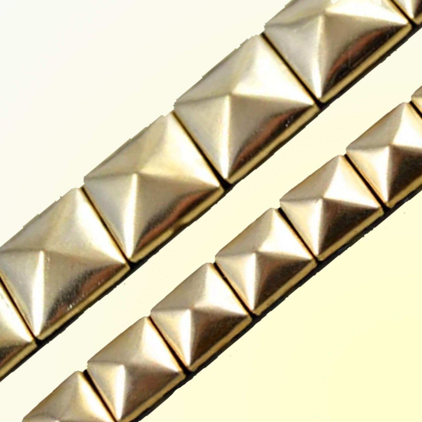 1 Yard Gold Stud Iron On Tape Trim 1/2 Inch Metallic Accent Strip