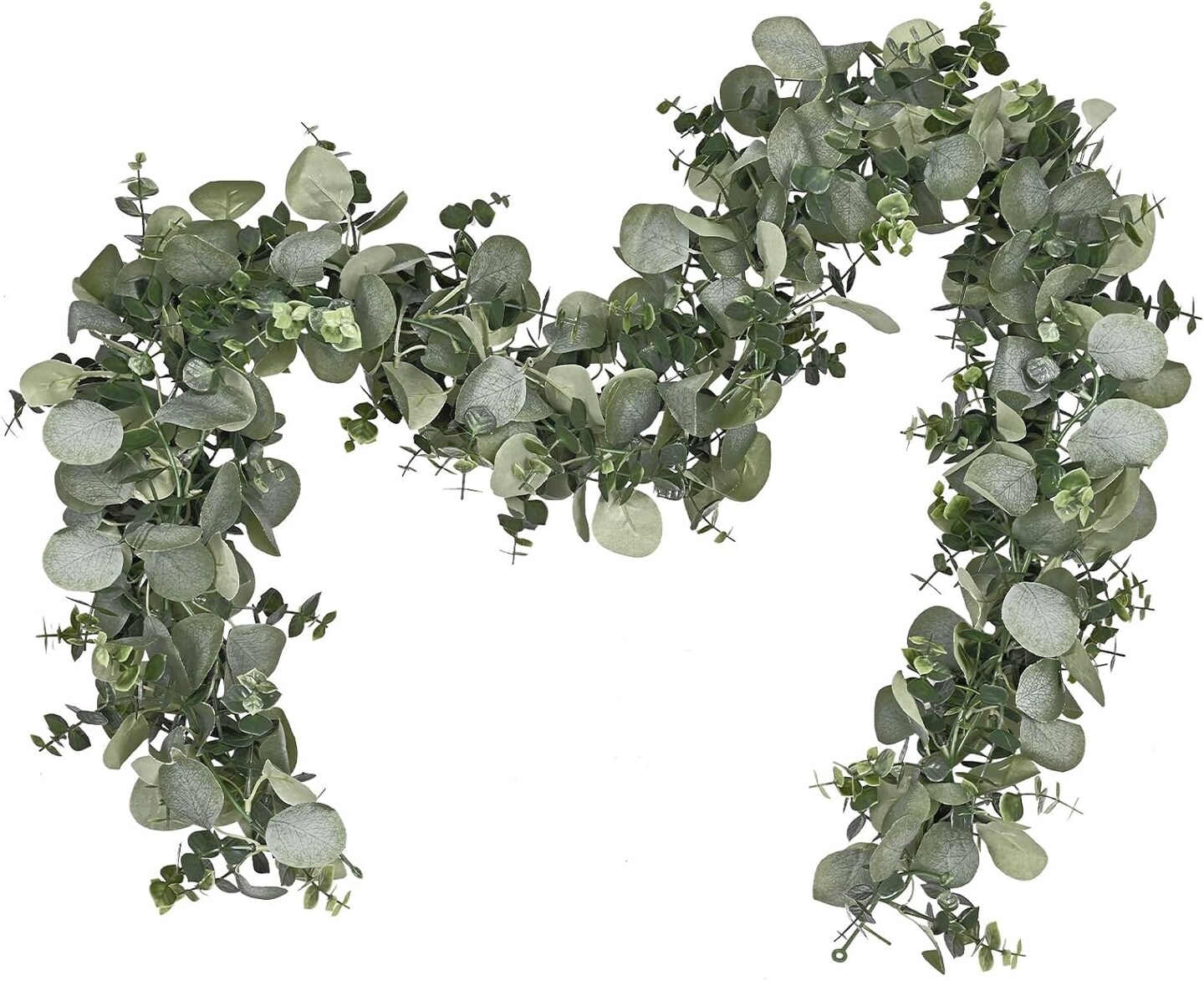 2 Packs 6FT Artificial Eucalyptus Greenery Garland (Grey Green)