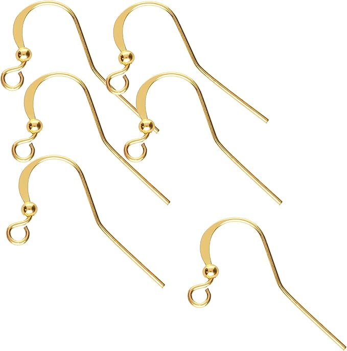 The Beadsmith Basic Elements Leverbacks – Gold Plated – 10mm x 15mm – 6 Pieces (3 Pairs) – Earring Hooks Findings – Jewelry Components for Making Dangle and Drop Earrings