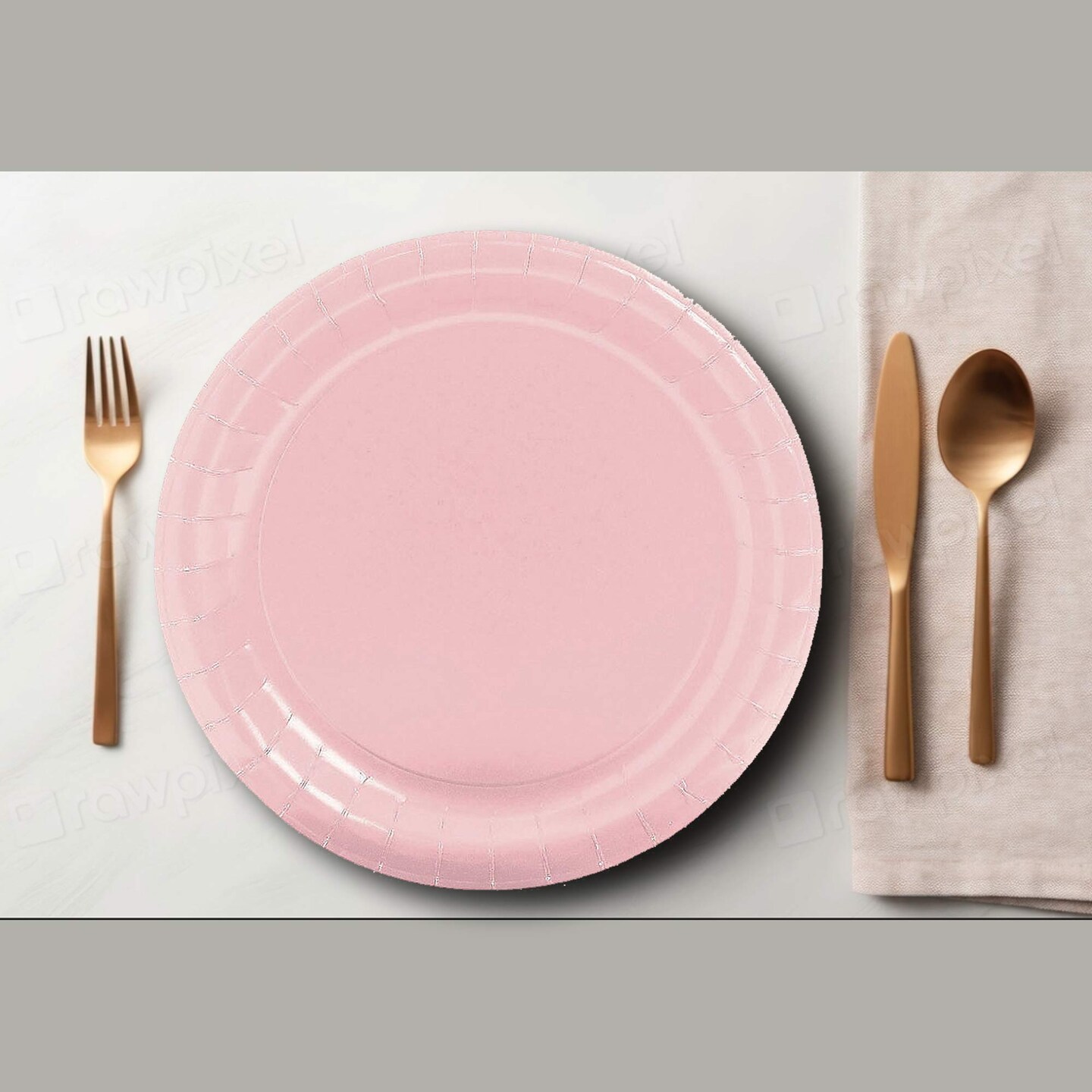 24 Count Light Pink Color Round Paper Plates for Birthday Parties 7&#x22;