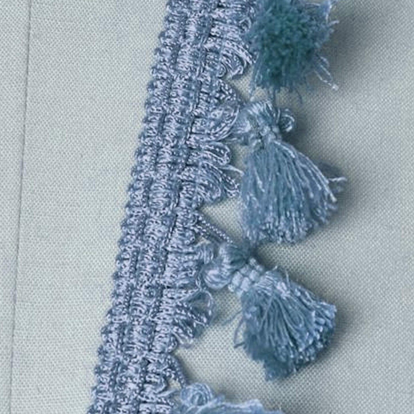 1 Yard Sky Blue Braided Gimp Tassel Fringe Trim for Home Decor