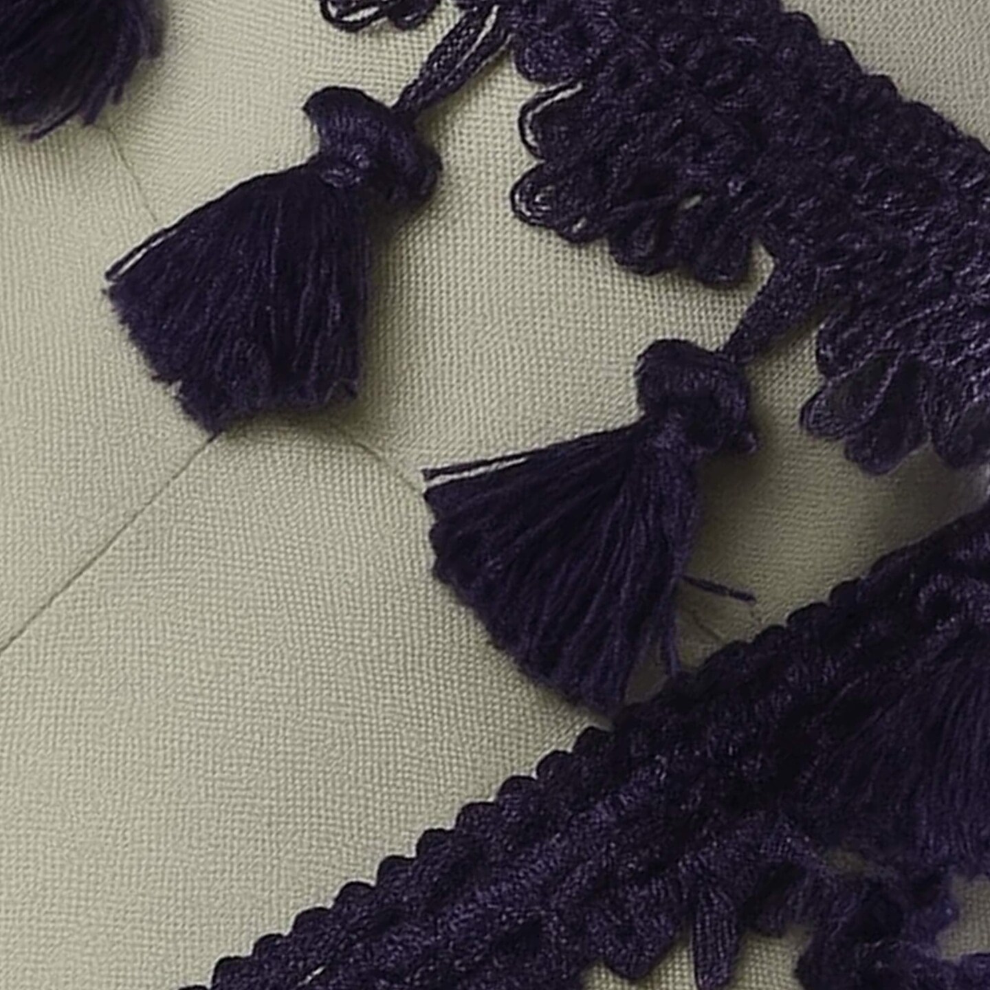 1 Yard Purple Braided Gimp Tassel Fringe Trim for Stylish Home Decor