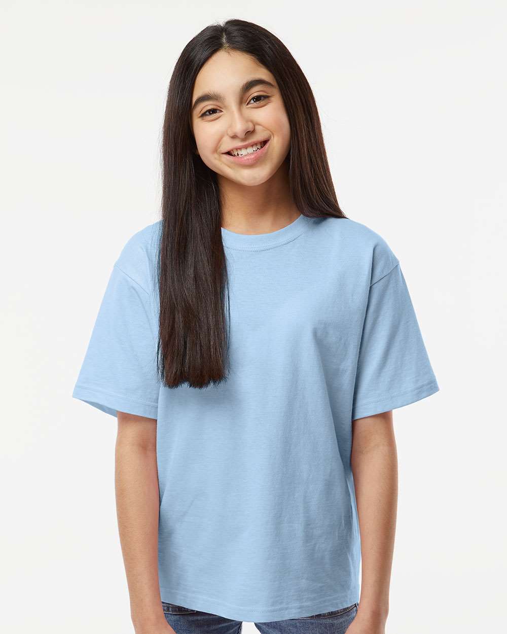 M&O Youth Gold Soft Touch Crewneck Short Sleeve T-Shirt For Daily Use