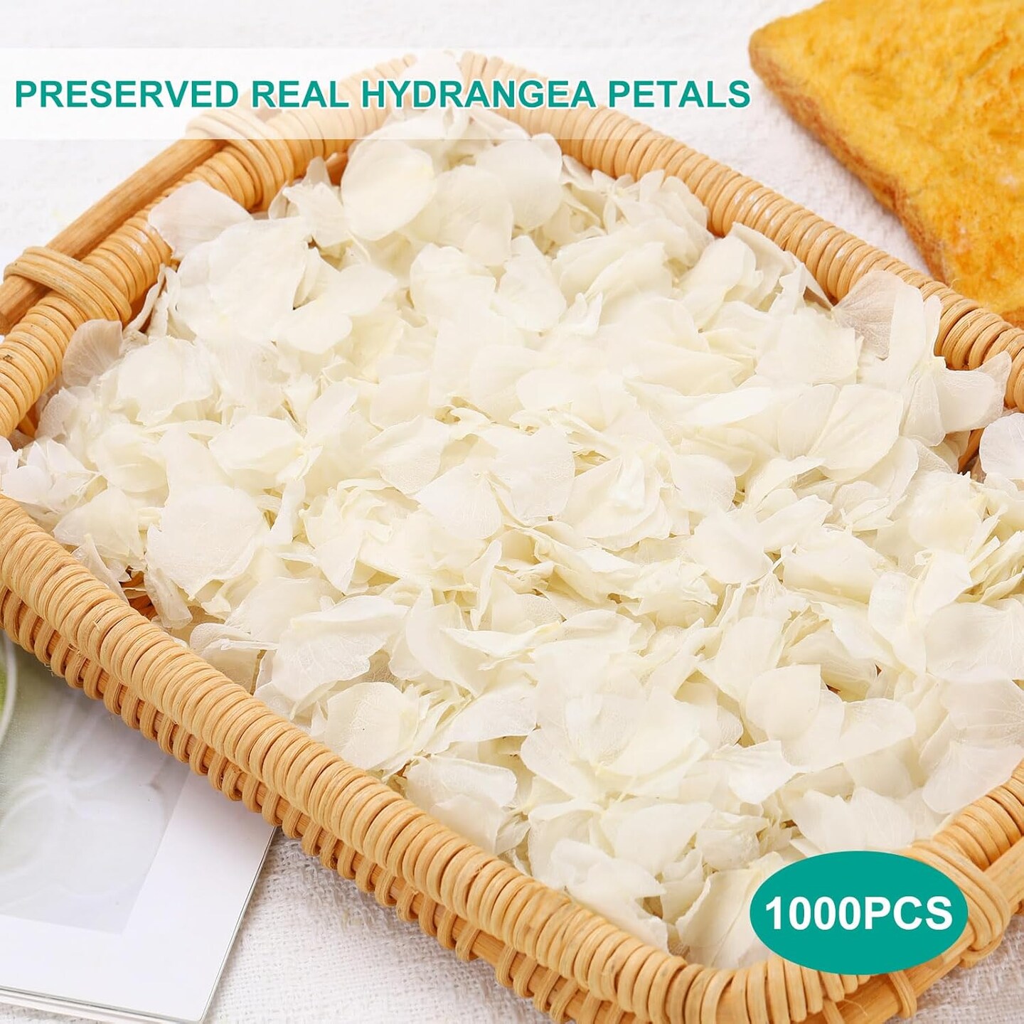 Dried Real Hydrangea Petals, Natural Preserved Dry Flower Petals for Wedding Party Dinner Table Decor