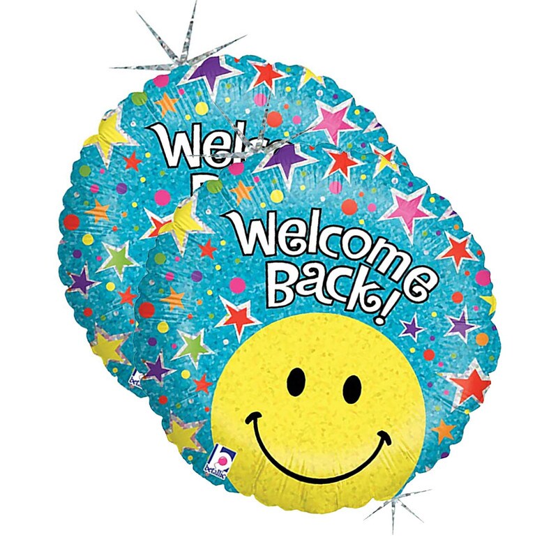 Betallic&#xAE; 18 Inch Welcome Back Smiley Balloon