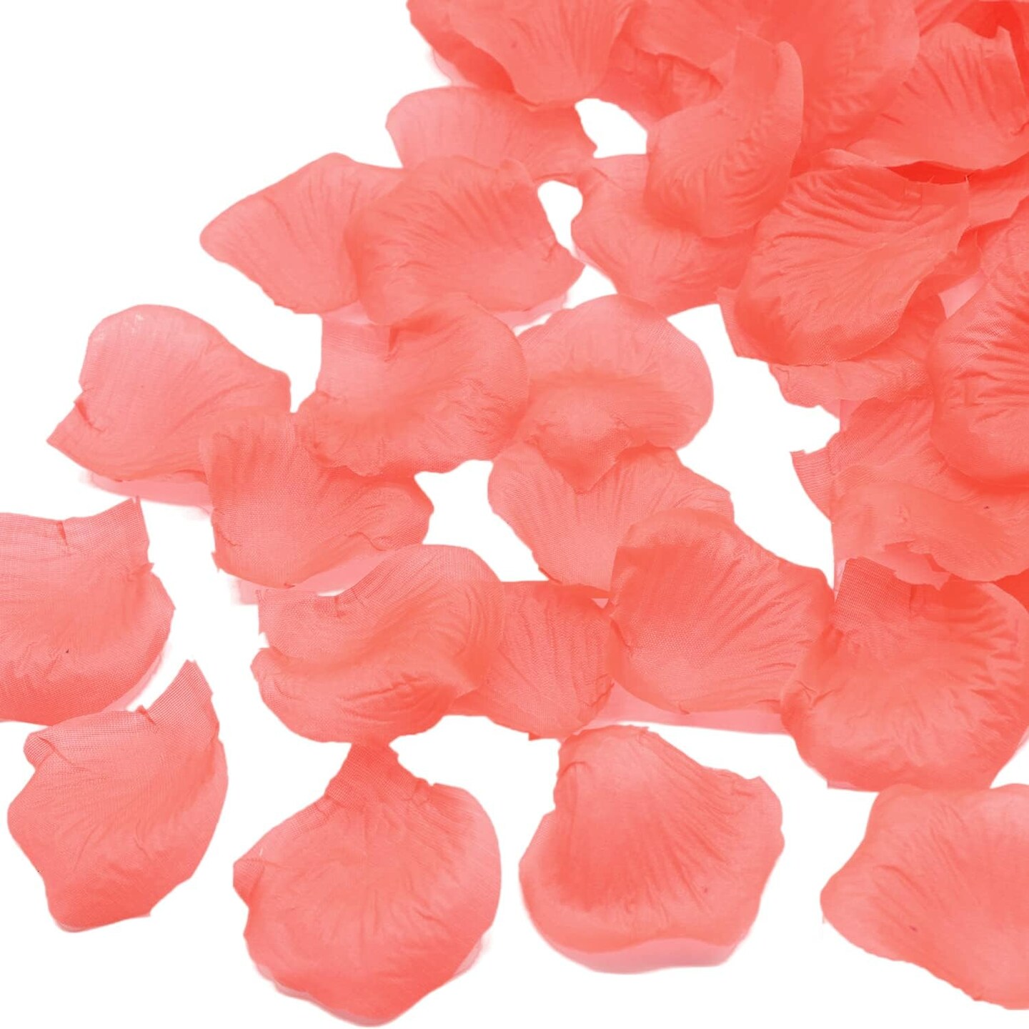 1000PCS Coral Wedding Flower Confetti Scatter Rose Petals for Flower Girl Wedding