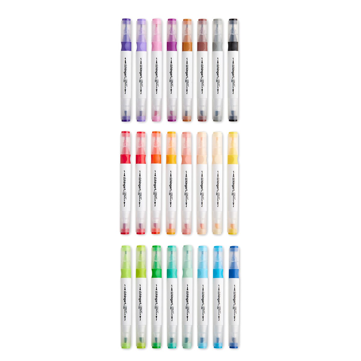 KINGART&#xAE; Twin-Tip&#xAE; Watercolor Pens 24 Colors
