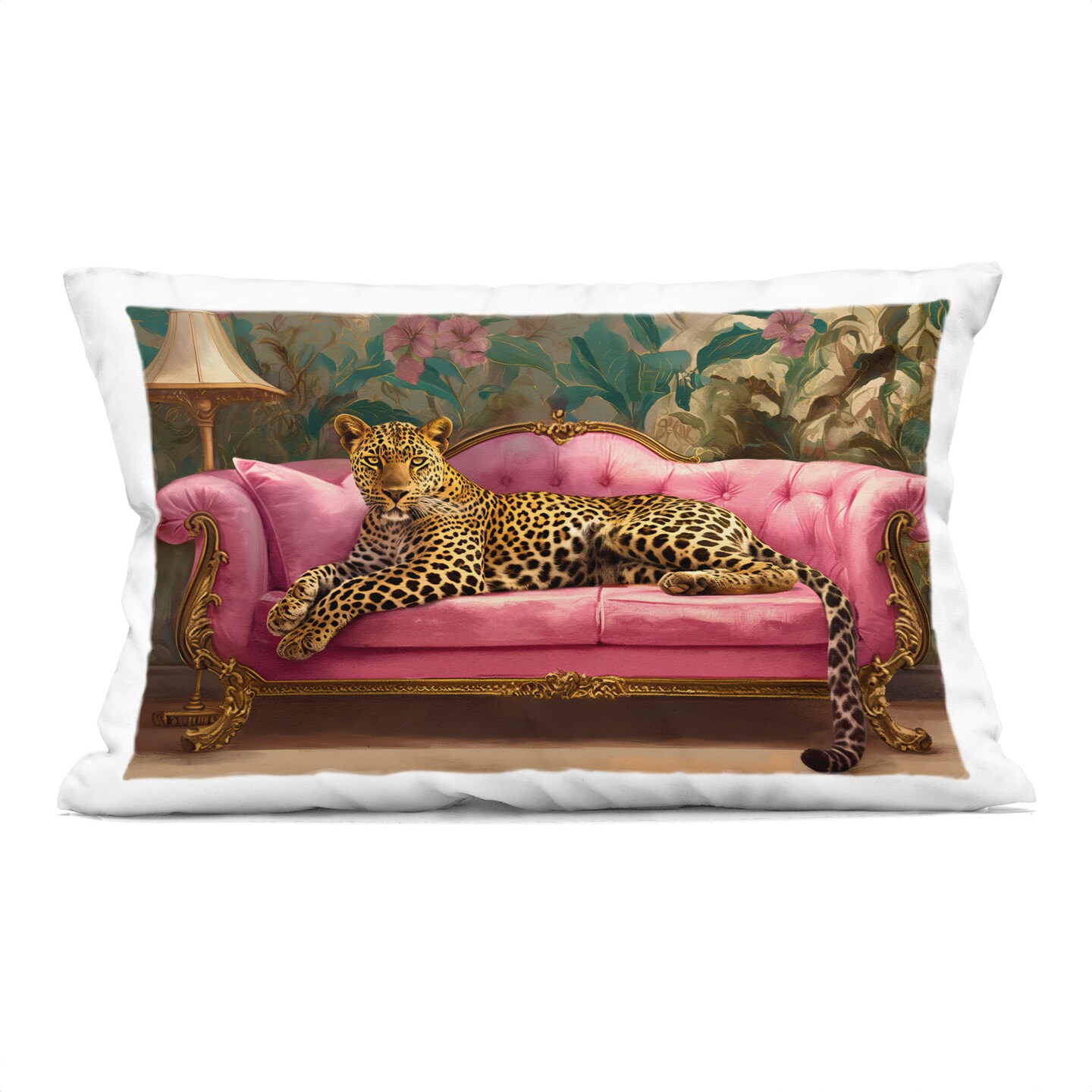 Stupell Industries Exotic Lounging Leopard Decorative Printed Throw Pillow, design by Tina LeCour, 14 x 7 x 20