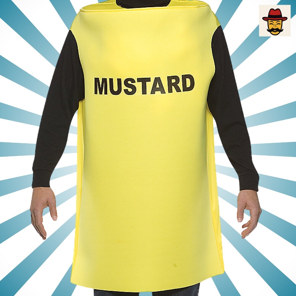 Adult Mustard Costume with Hat Ideal for Group or Couple Parties