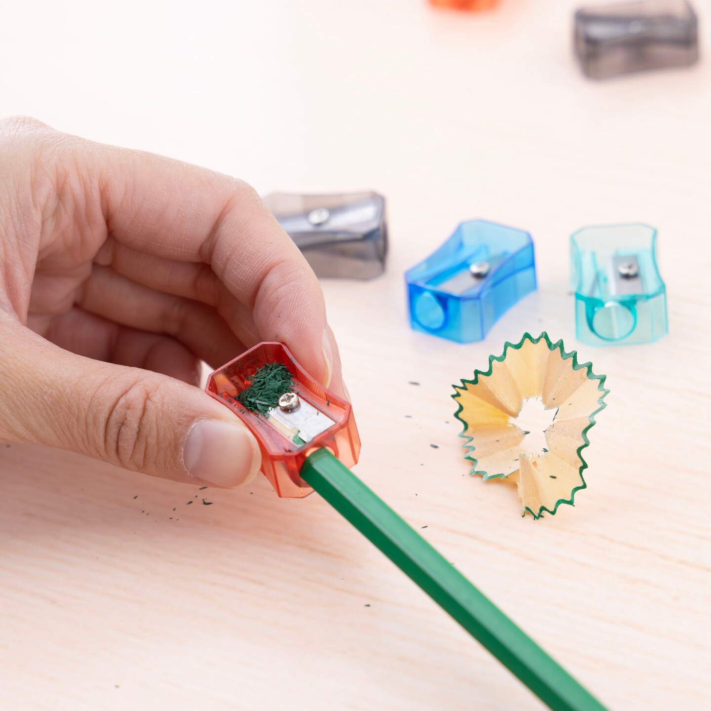 BAZIC Felix Square Transparent Pencil Sharpener (12/Pack)