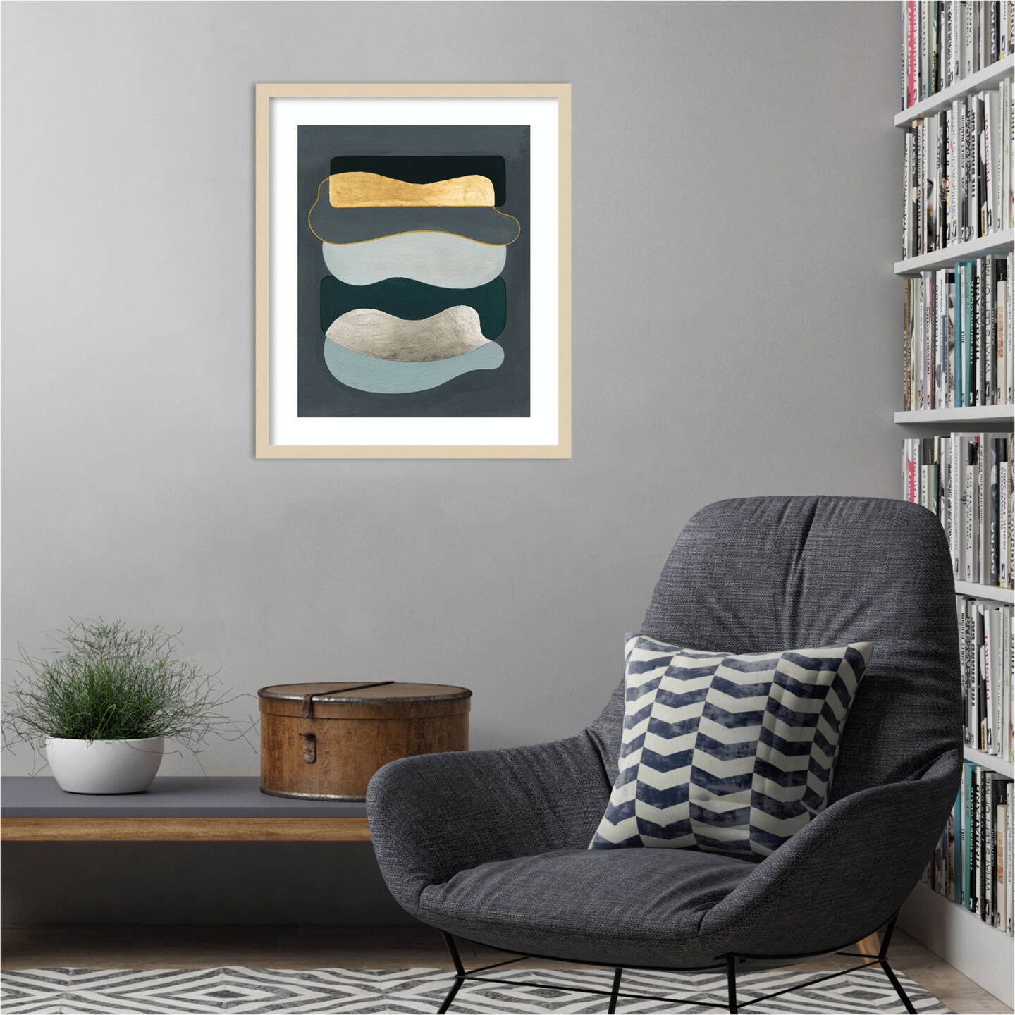 Underwater Coins II by Grace Popp Wood Framed Wall Art Print