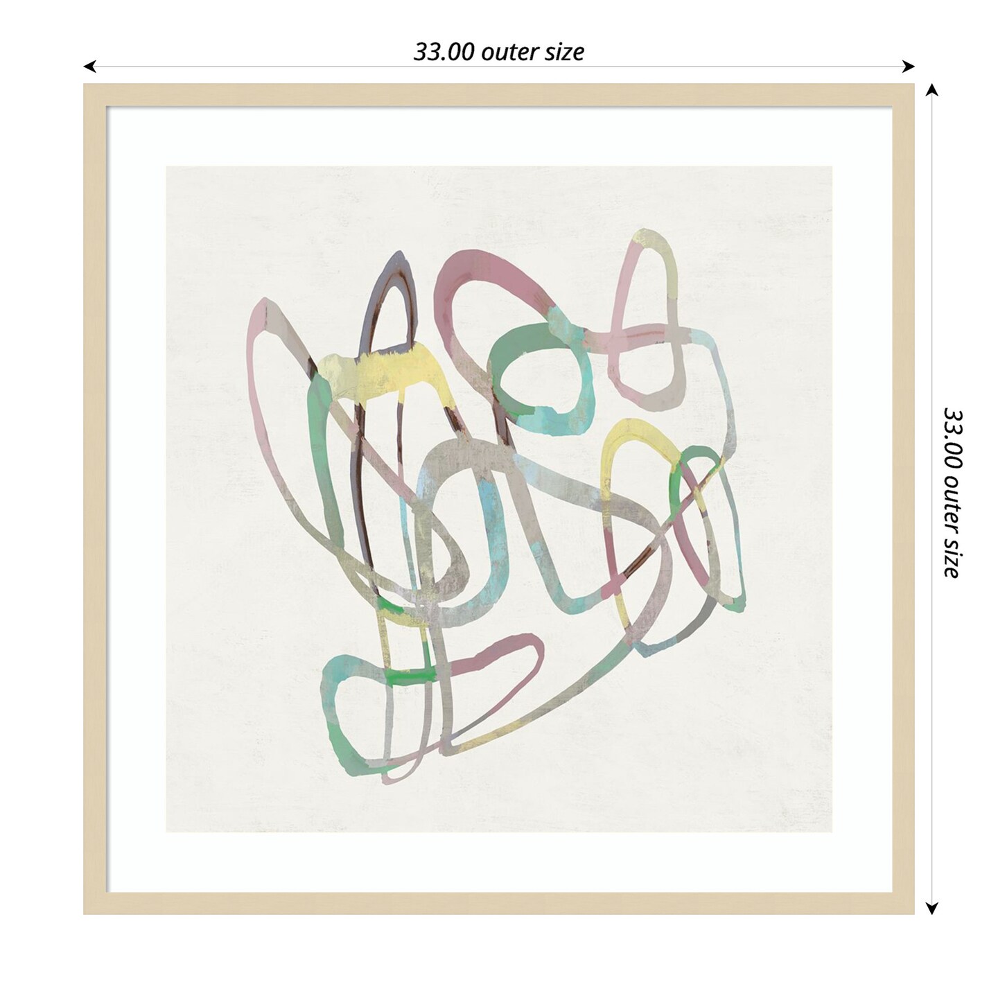 Pastel Swirl I by Jacob q Wood Framed Wall Art Print