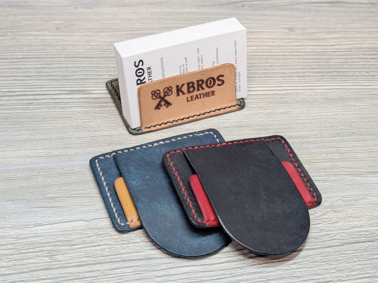 Custom Leather Business Card Holder, Collapsible Desk Organizer, Italian  Leather Office Accessory, Personalized Logo Engraving Handmade Gift |  MakerPlace by Michaels