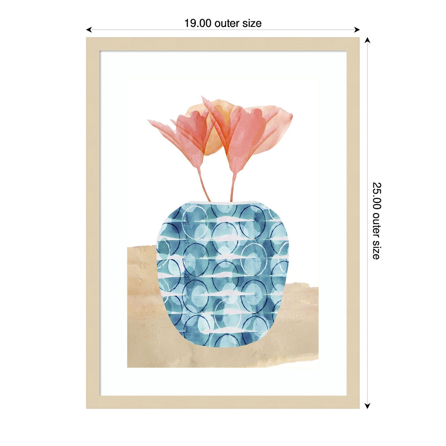 Colorful Decorative Pot II by Flora Kouta Wood Framed Wall Art Print