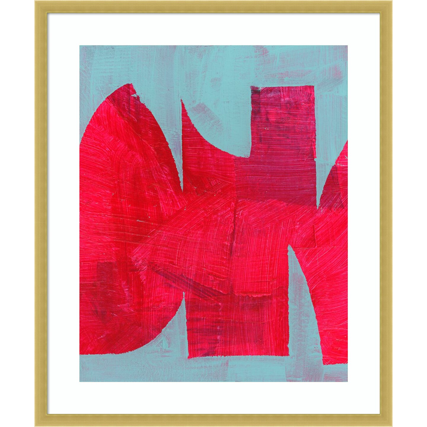 Magenta Ribbon I  by Cartissi Wood Framed Wall Art Print