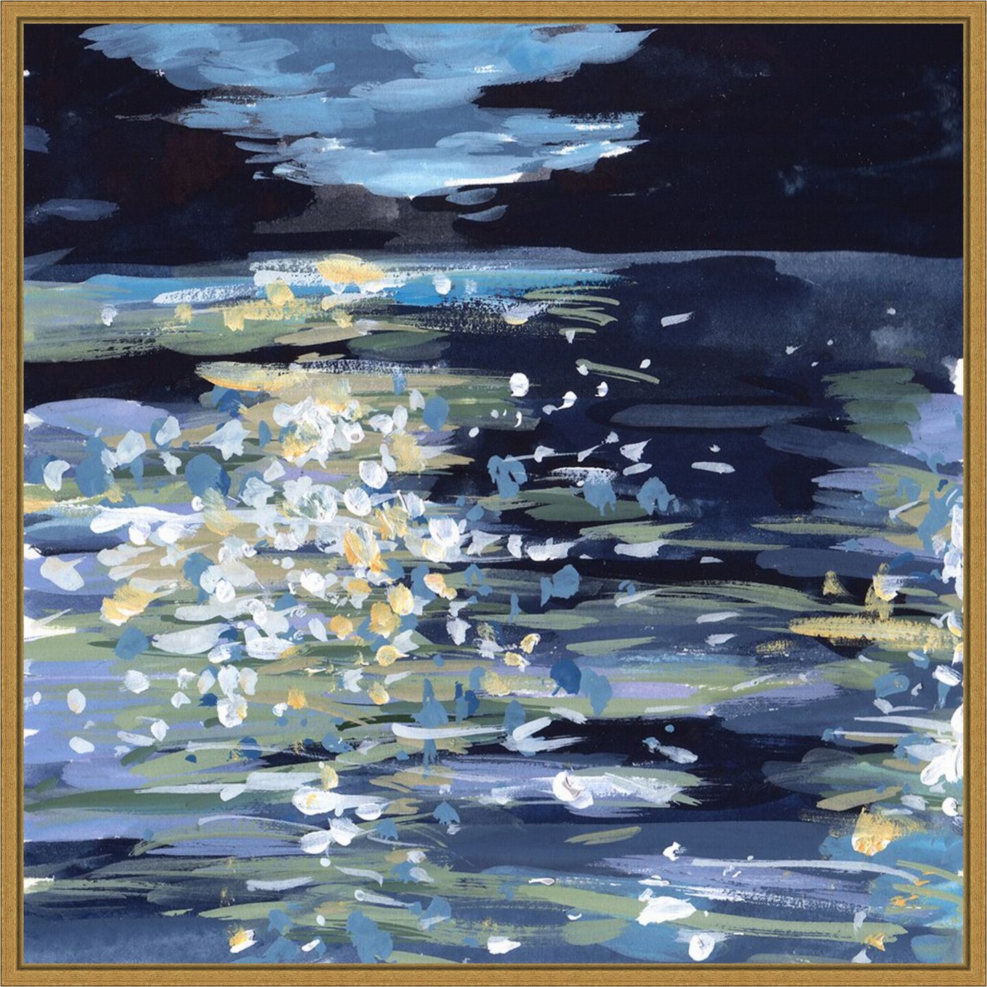 Calming Night I by Melissa Wang Framed Canvas Wall Art