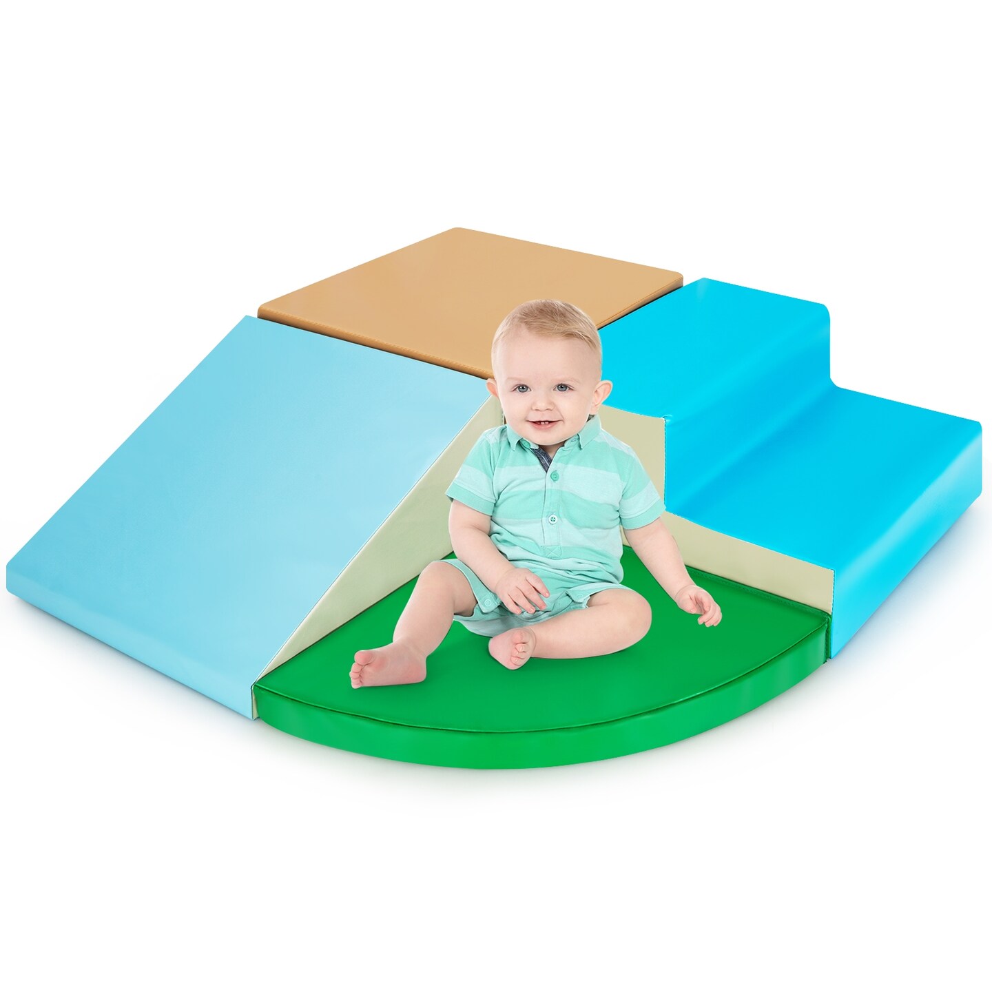 Blue Foam Children’s Play Mat Soft Cushioned Foldable for Active Play