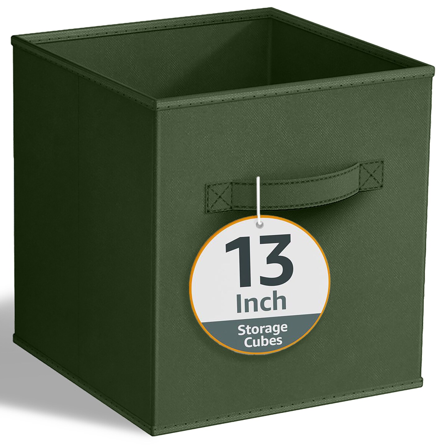 Sorbus Fabric Storage Cubes, Large 13 Inch Storage Bins, Foldable Cube Baskets with Handle, 1-Pc Solid Colors