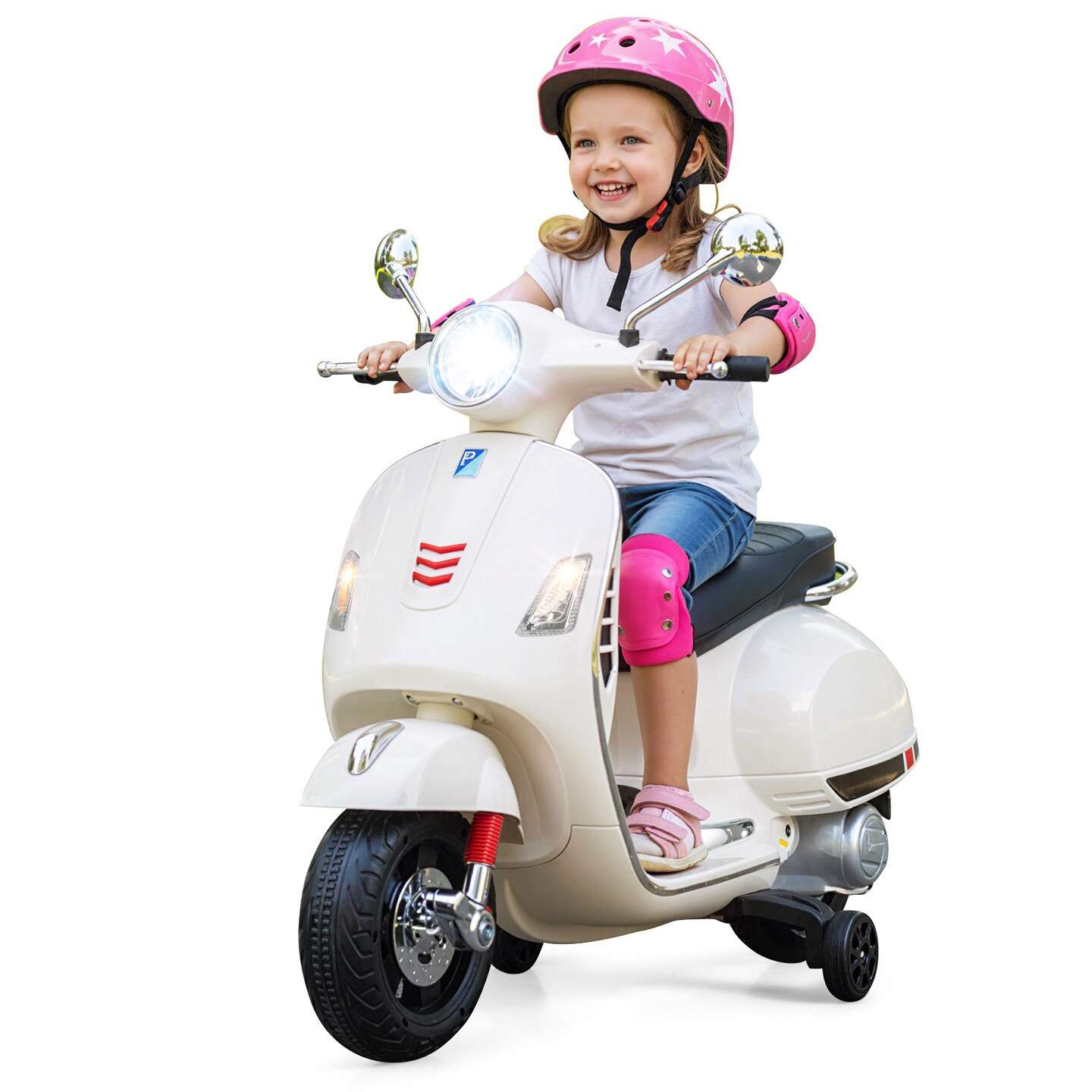 Kids Electric Motorcycle Dual 30W Motor Music Horn LED Lights