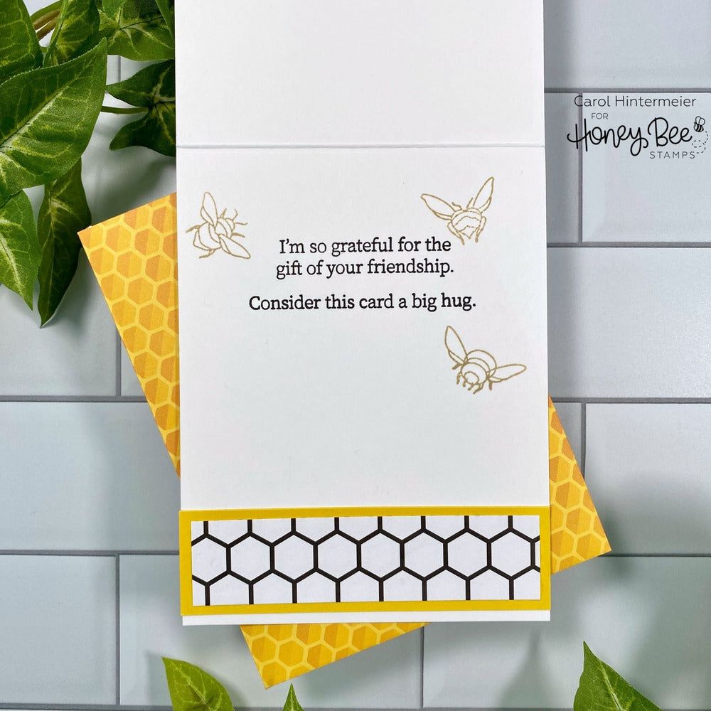Inside: Thankful Sentiments - Honey Cuts - Coordinating Dies