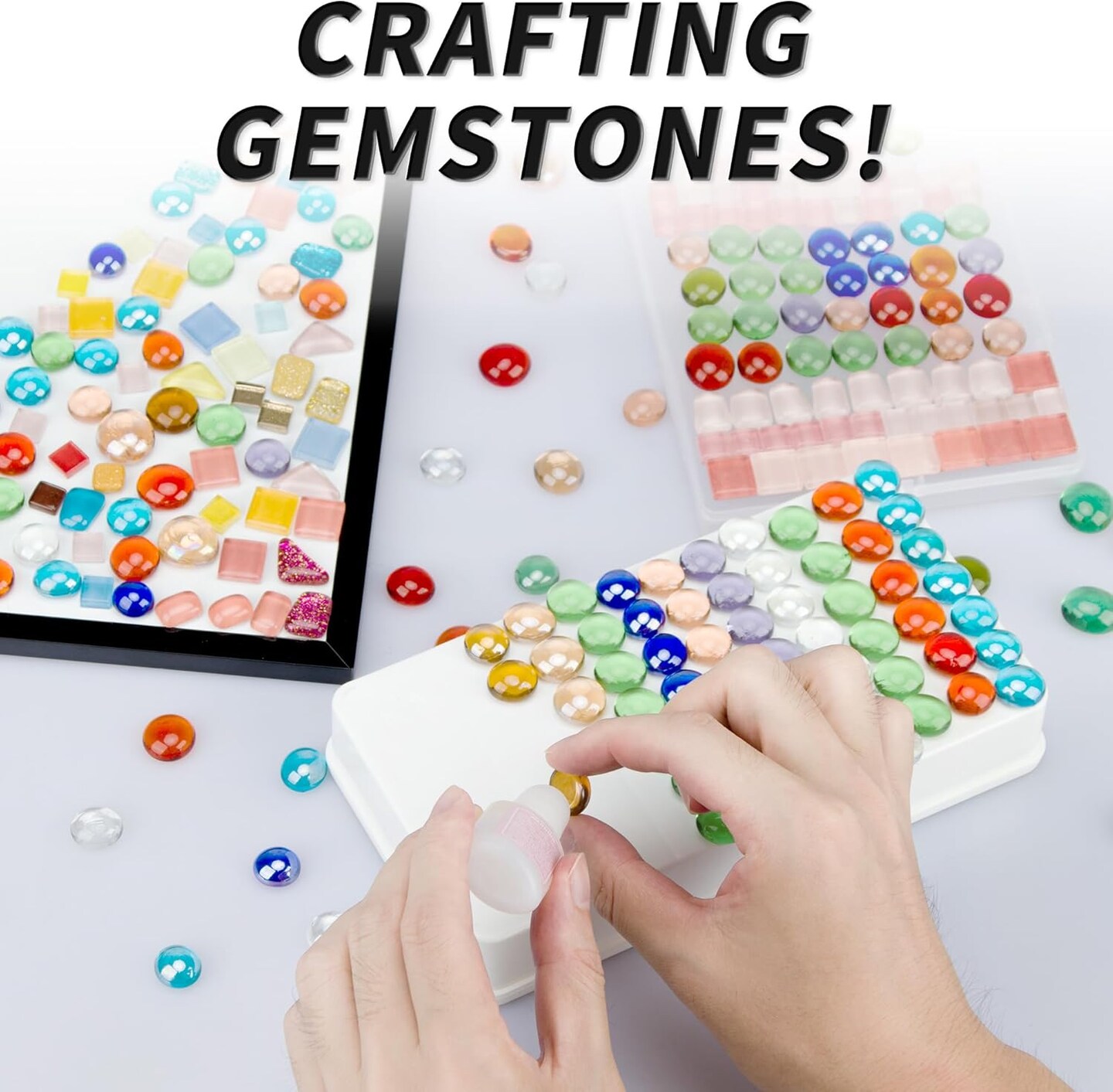 1 LB Mixed Color Flat Glass Beads (Mixed Color)