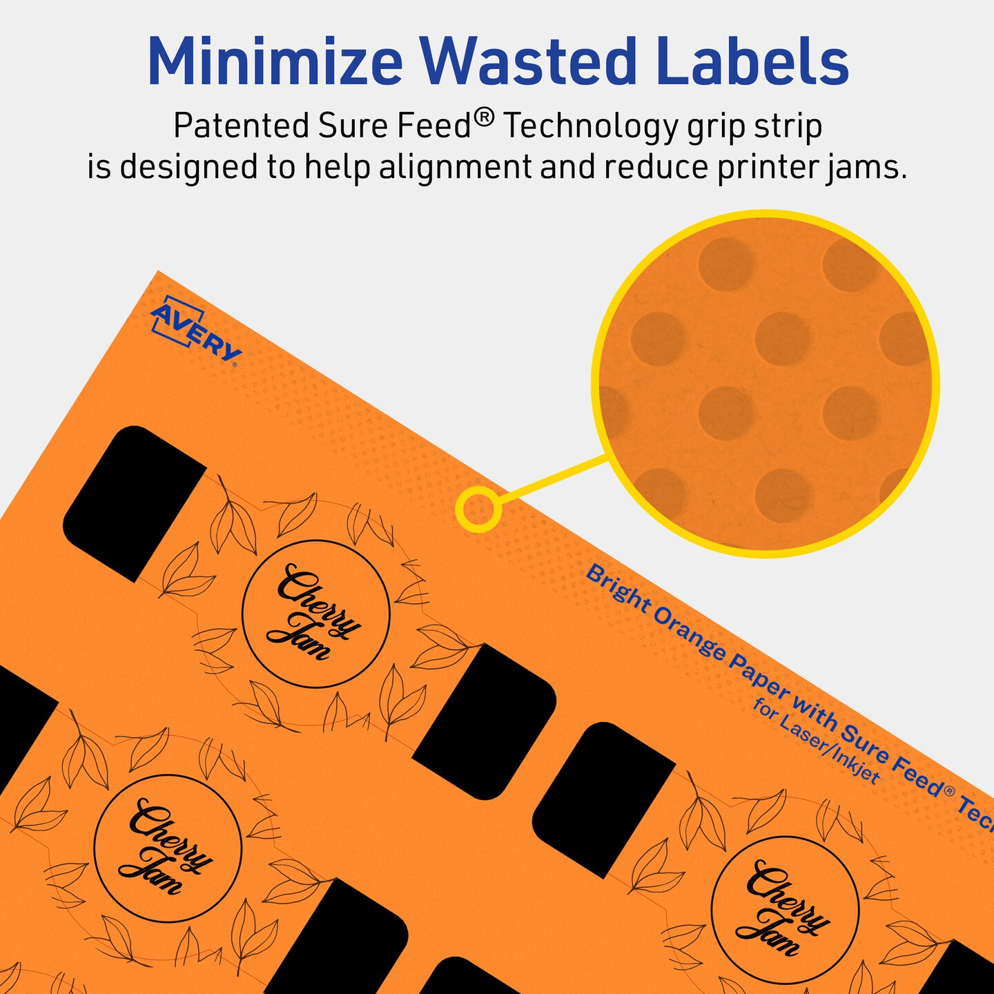 Avery Bright Orange Paper Labels, 1.5&#x22; x 3.5&#x22; Wraparound