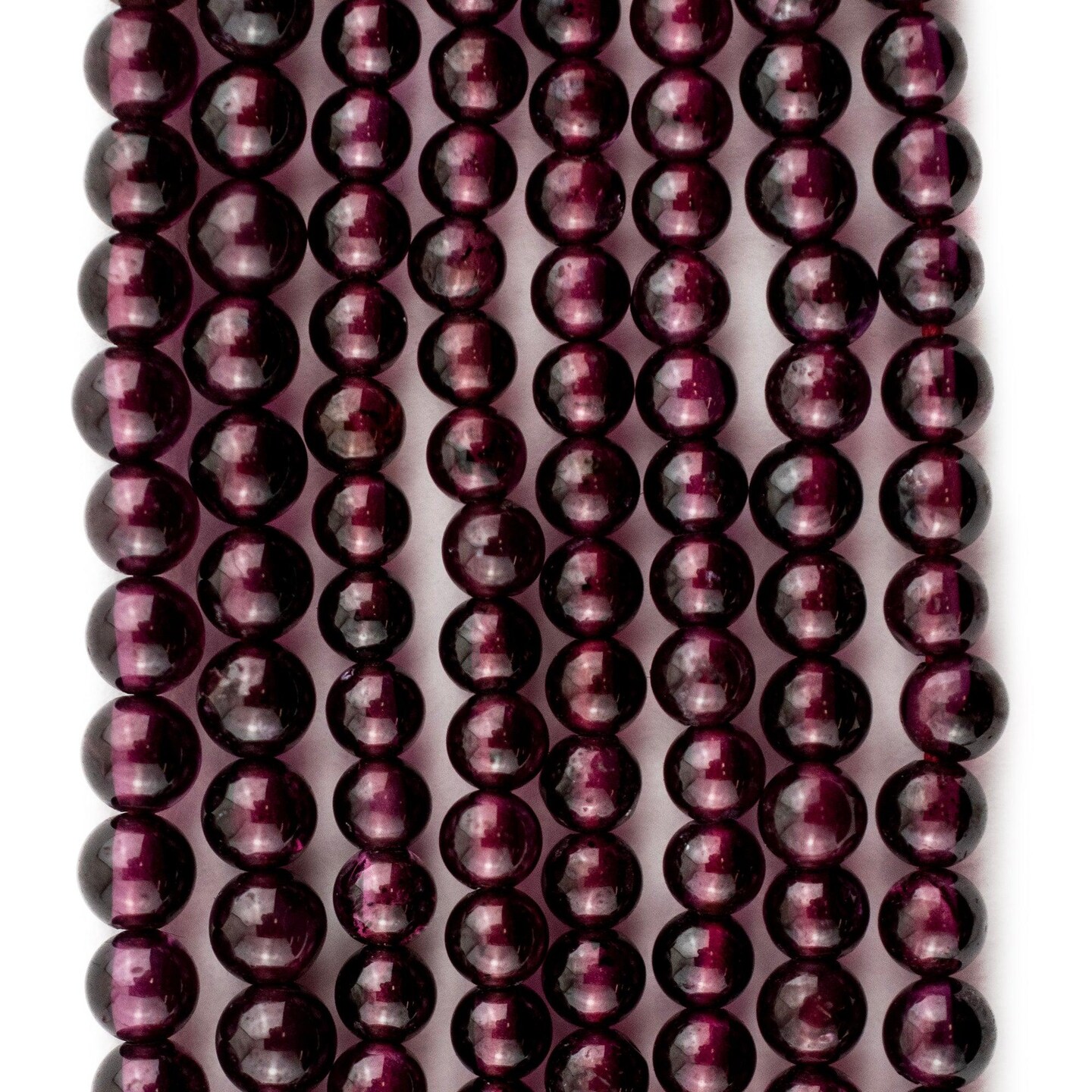 The Bead Chest Round Garnet Beads 3mm Purple Gemstone 16 Inch Strand