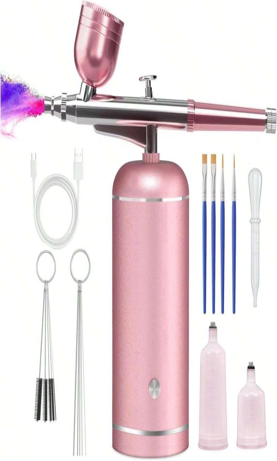 Airbrush Kit with Compressor, 48PSI High Pressure Non-Clogging Air Brush Set