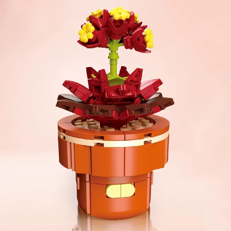 Plant Building Brick Kit - Black Prince by Wizardi F07N11-23-8(113)