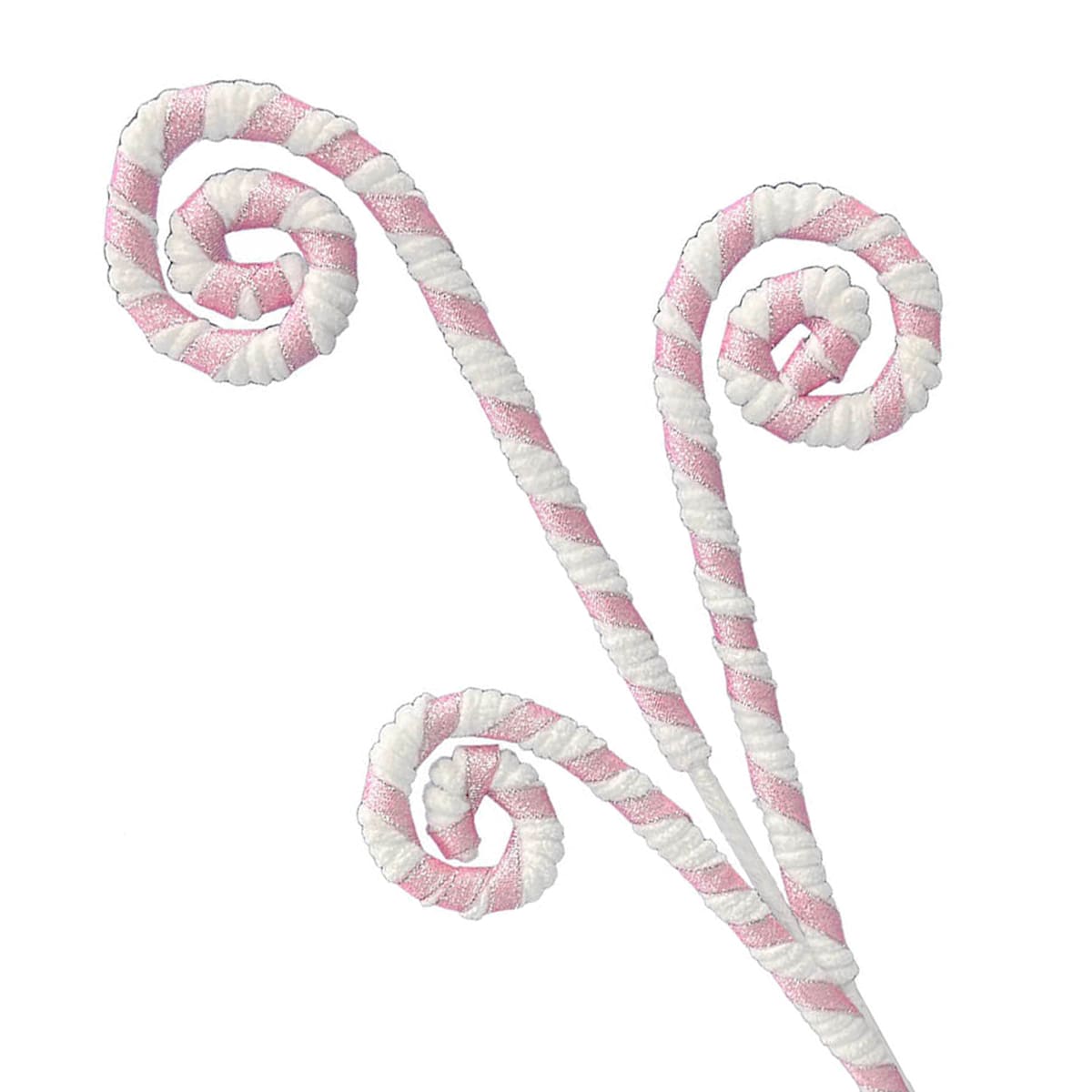 28&#x22; Pastel Curly Candy Cane Stem-Christmas Decoration Pick